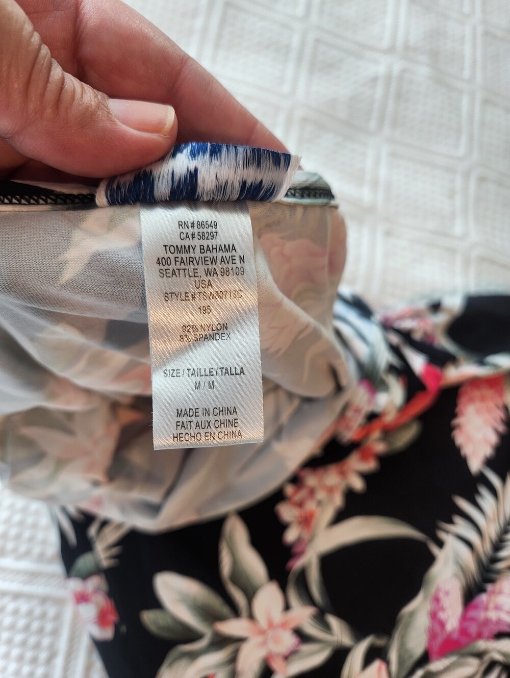 Tommy Bahama Black One-Shoulder Tropical Floral Dress - Picture 9 of 9